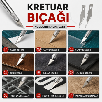 Kretuar Bıçağı 2 Yedekli