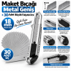 Maket Bıçağı Metal Geniş + 30 Adet Büyük Falçata Ucu