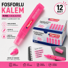 Fosforlu Kalem Pembe 12 Adet