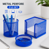 Metal Perfore 3'lü Set Mavi