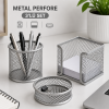Metal Perfore 3'lü Set Silver