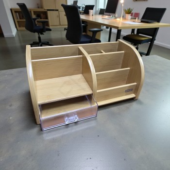 DAXİ Marka Tek Çekmeceli Ahşap Masaüstü Kalemlik (267x142x136 mm)