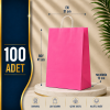 31x41+12 Kağıt Çanta Fuşya Renk 100 Adet