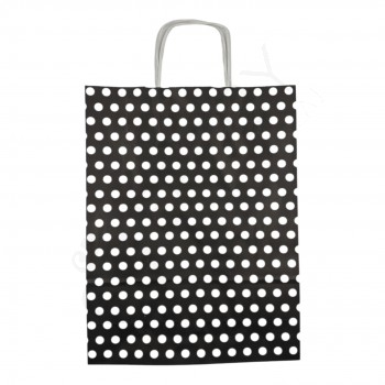 31*41+12 Kağıt Çanta Siyah Beyaz Puantiyeli