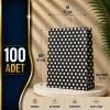 31x41+12 Kağıt Çanta Siyah Beyaz Puantiyeli 100 Adet
