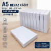 A5 Beyaz Kâğıt 80 gr – 148×210 mm | 500’lü Paket