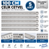 Çelik Cetvel 100 cm. 5 Adet