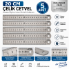 Çelik Cetvel 20 cm. 5 Adet