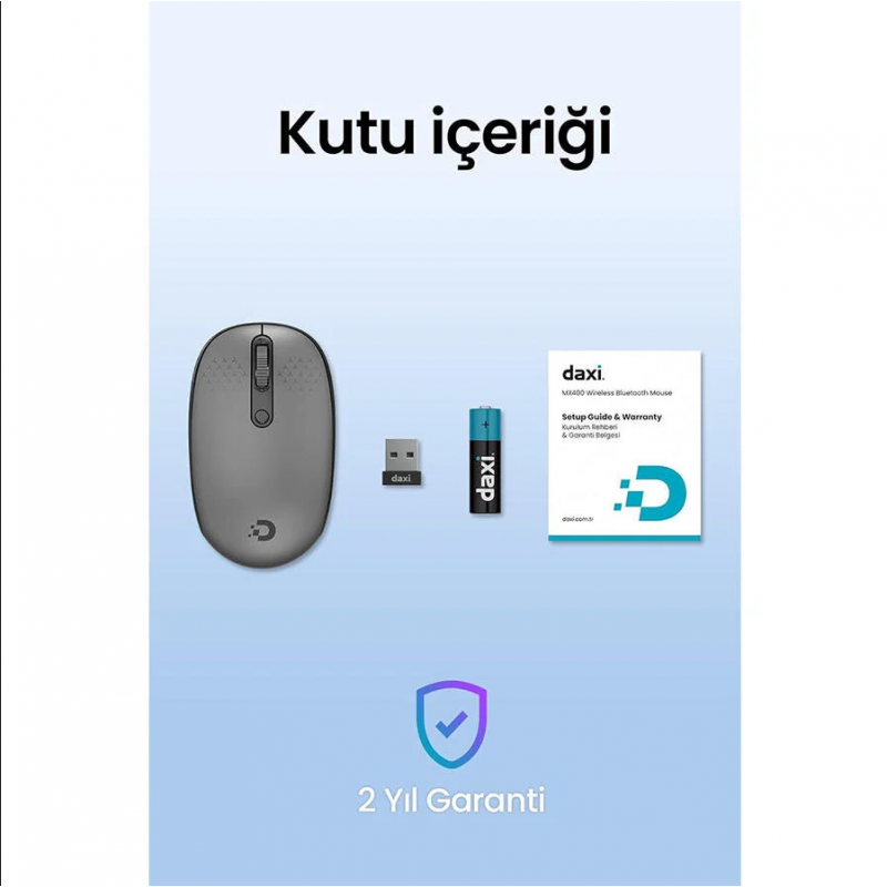 Daxi MX400 Prime Pro Wıreless Bluetooth Mouse (Gri) Daxi MX400 Prime Pro Wıreless Bluetooth Mouse (Gri)
