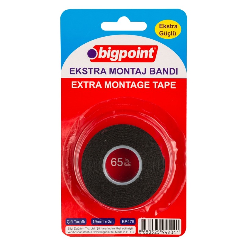 Montaj Bandı Ekstra Güçlü Çift Taraflı 19mm x 1.5mt (İç ve Dış Mekan) Montaj Bandı Ekstra Güçlü Çift Taraflı 19mm x 1.5mt (İç ve Dış Mekan)