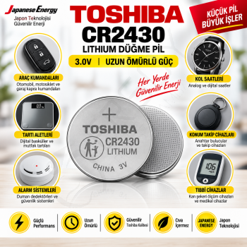 Toshiba CR 2430 Lithium Pil 5 Adet