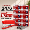 Zımba Makinesi 24/6 Kırmızı