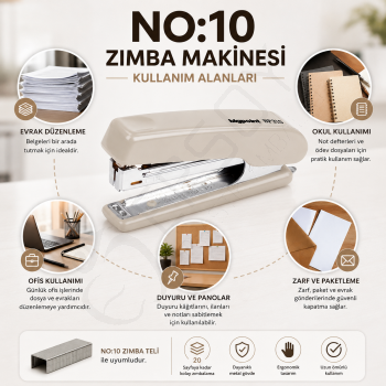 Zımba Makinesi No:10 Bej