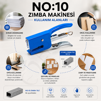 Zımba Makinesi No:10 Mavi