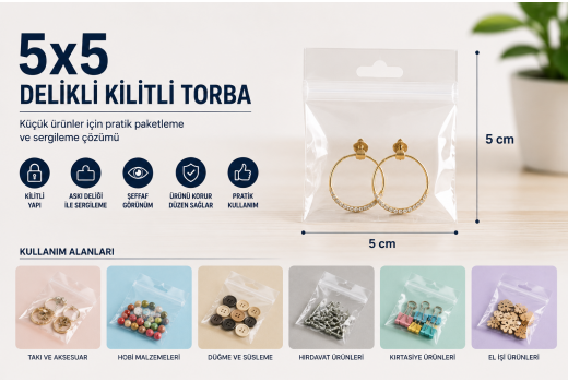 5x5 Ebat Delikli Kilitli Torba Nedir ve Nerelerde Kullanılır?