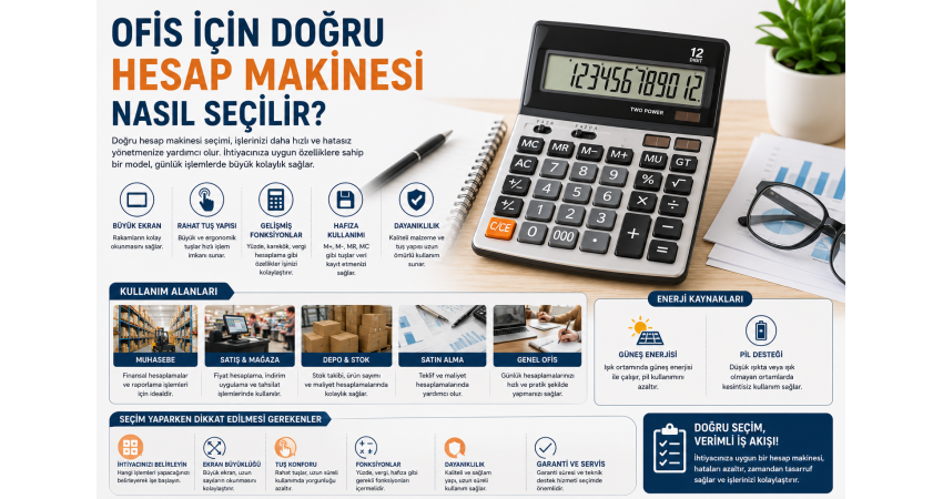Ofis İçin Doğru Hesap Makinesi Nasıl Seçilir?