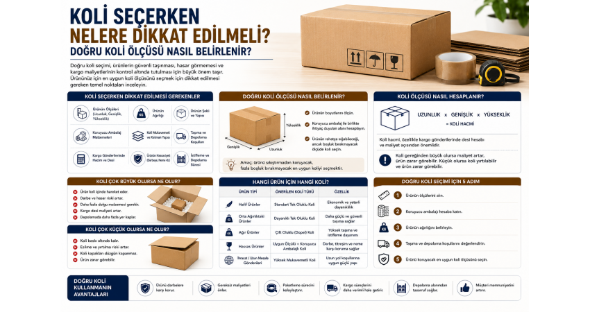 Koli Seçerken Nelere Dikkat Edilmeli? Doğru Koli Ölçüsü Nasıl Belirlenir?