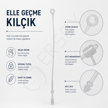 5" Elle Geçme Şeffaf Kılçık 5.000 Adet