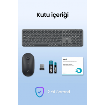 Daxi MK250 Elegance Combo Klavye + Mouse + Pil